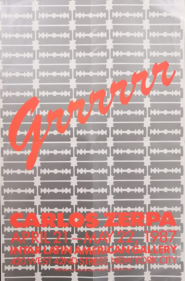 Grrr… Carlos Zerpa [cartel], Intar Latin American Gallery, Nueva York, 1987