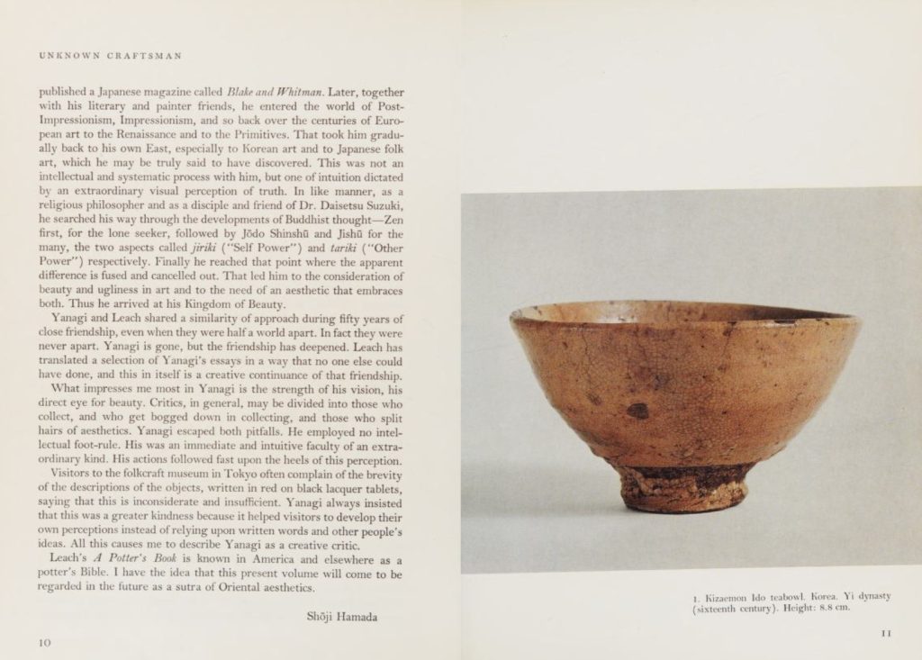 Sōetsu Yanagi, The Unknown Craftsman: A Japanese Insight Into Beauty (El artesano desconocido: una introspección japonesa hacia la belleza), adaptado al inglés por Bernard Leach. Kodansha International, Tokio, New York, 1989. Tomado de: https://archive.org/details/unknowncraftsman0000yana_z2b5/page/26/mode/2up