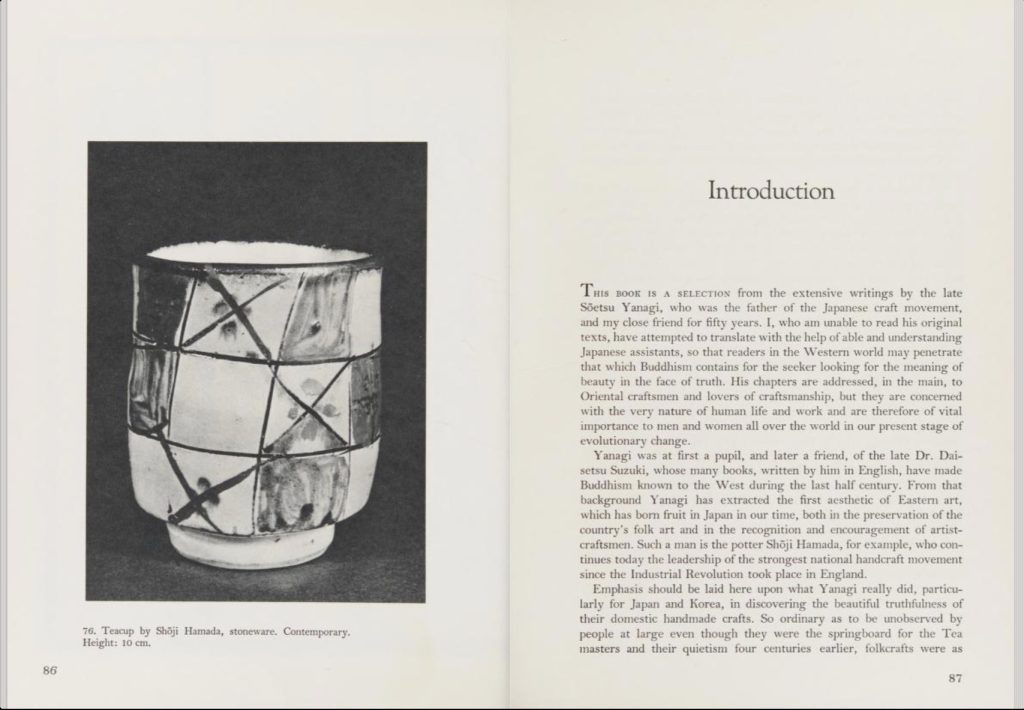 Sōetsu Yanagi, The Unknown Craftsman: A Japanese Insight Into Beauty (El artesano desconocido: una introspección japonesa hacia la belleza), adaptado al inglés por Bernard Leach. Kodansha International, Tokio, New York, 1989. Tomado de: https://archive.org/details/unknowncraftsman0000yana_z2b5/page/26/mode/2up