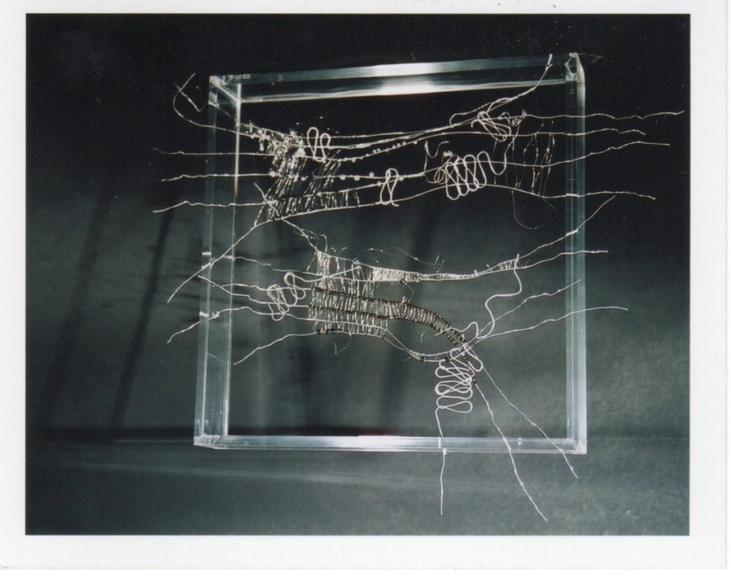 Lamis Feldman, Serie Escrituras entretejidas, 2002. Fotografías de Charlie Riera y Reinaldo Armas