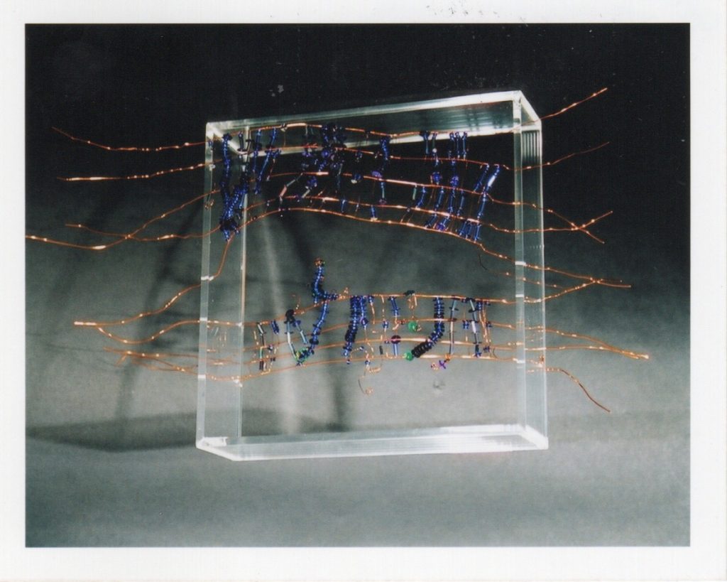 Lamis Feldman, Serie Escrituras entretejidas, 2002. Fotografías de Charlie Riera y Reinaldo Armas