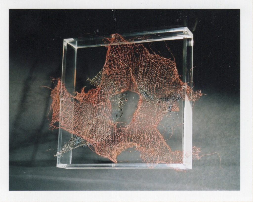 Lamis Feldman, Serie Escrituras entretejidas, 2002. Fotografías de Charlie Riera y Reinaldo Armas