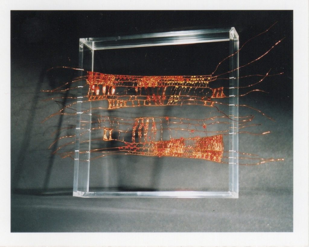 Lamis Feldman, Serie Escrituras entretejidas, 2002. Fotografías de Charlie Riera y Reinaldo Armas