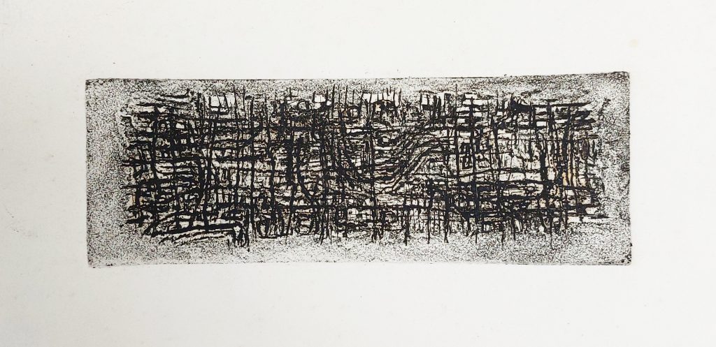 Maruja Rolando. Ciclos, 1965. Aguafuerte y aguatinta. 21 x 25 cm.