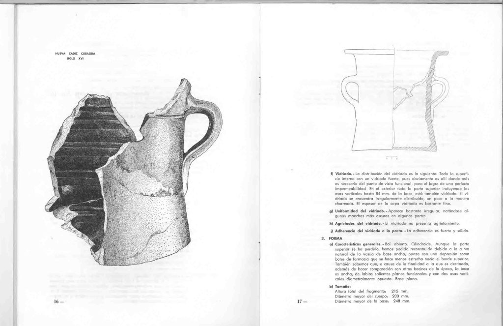 J.M. Cruxent y Maruja Rolando, “Tipología morfológica de tres piezas de cerámica. Nueva Cádiz, Isla de Cubagua”, Boletín Informativo IVIC nº 2, Caracas, 1961. pp. 7-19