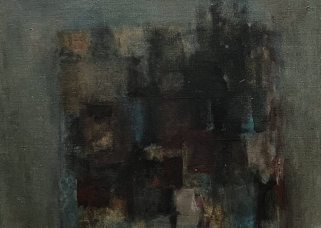 Maruja Rolando. Ciudad, 1965. Óleo sobre tela. 27 x 35,5 cm