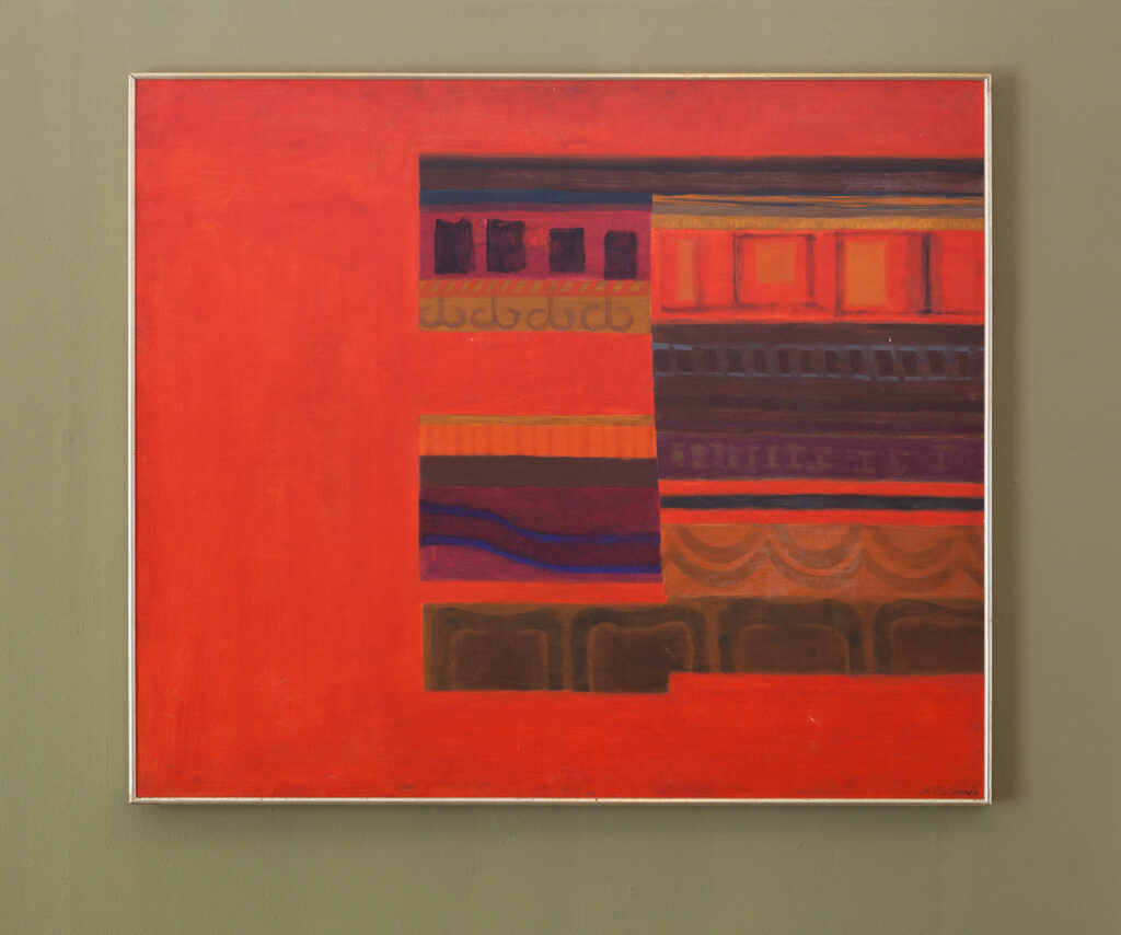 Maruja Rolando. Vista urbana, 1970. Óleo sobre tela. 99 x 119 cm.