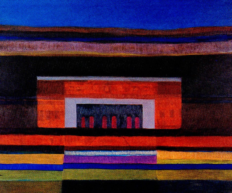 Maruja Rolando. La villa, 1970. Óleo sobre tela. 104 x 150 cm
