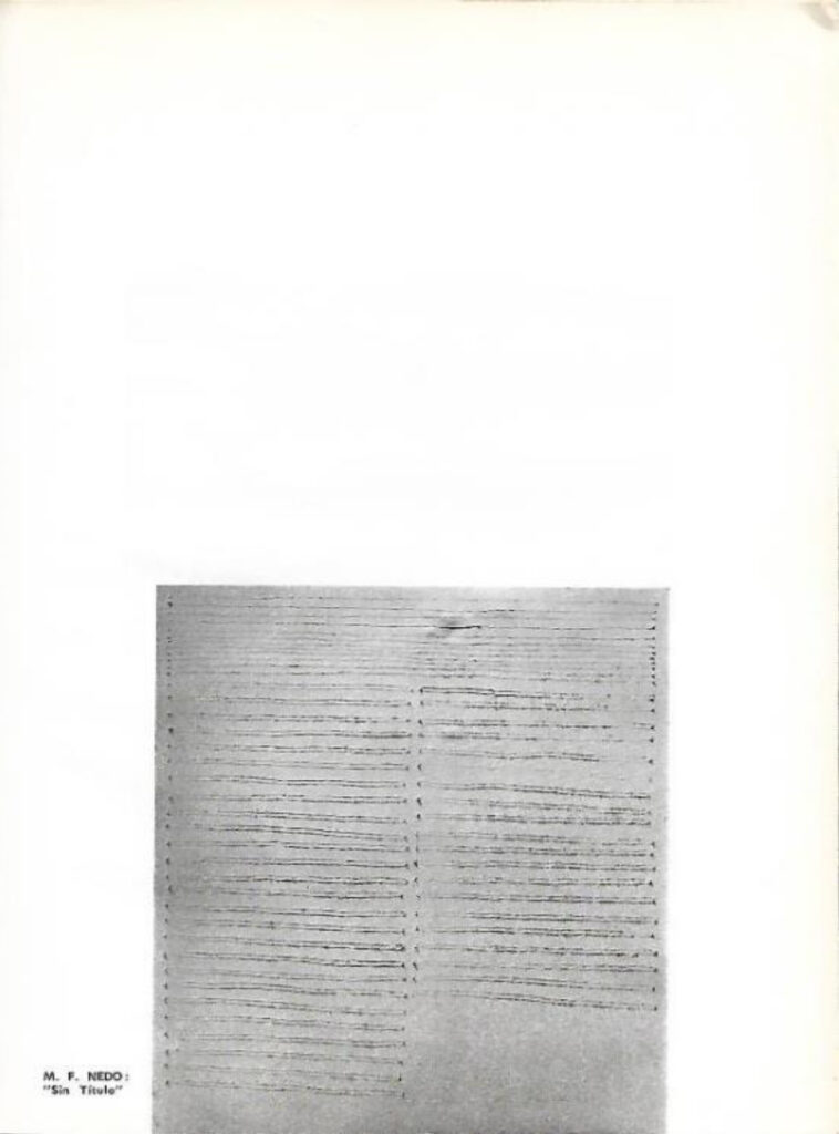 Pintura contemporánea venezolana [catálogo], Museo de Arte Moderno de Bogotá, Bogotá, 1963. Imágenes de catálogo extraídas de: MENDIETA, Alexandra, “Coleccionismo público de arte moderno en Colombia (1948- 1965): los casos del Museo Nacional y el Museo de Arte Moderno de Bogotá” (tesis doctoral, Universidad Autónoma de Madrid, 2018), p. 243. Tomado de: https://repositorio.uam.es/entities/publication/d7da2b33-f0a4-4789-9aae-f0a40a4edfd6