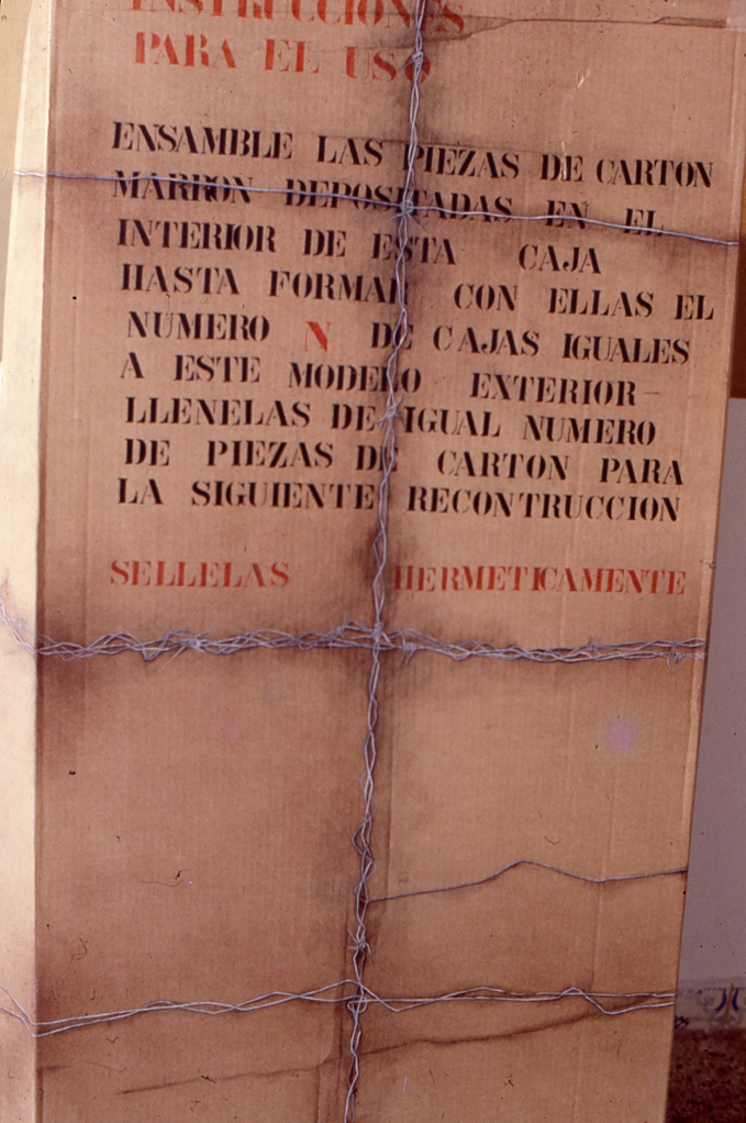 Ana María Mazzei, Cajas de pensamientos, 1979. Instalación presentada en la exposición colectiva Once tipos, en la Sala Mendoza, agosto de 1979