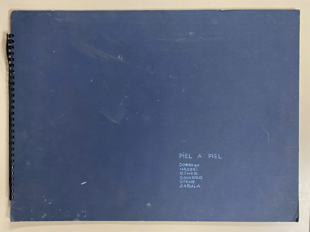 William Stone. Piel a piel. Dorrego, Mazzei, Römer, Socorro, Stone, Zabala [block de dibujos preparatorios], sin fecha. Colección C&FE, Caracas, [portada].