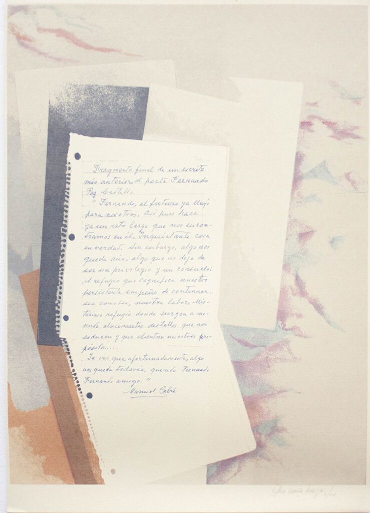 Ana María Mazzei, Grafías, 1982. Serigrafía sobre papel, 70 x 50 cm.